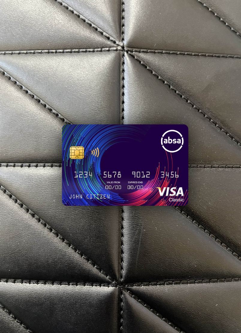 Download South Africa ABSA bank visa classic card photolook front Photoshop template